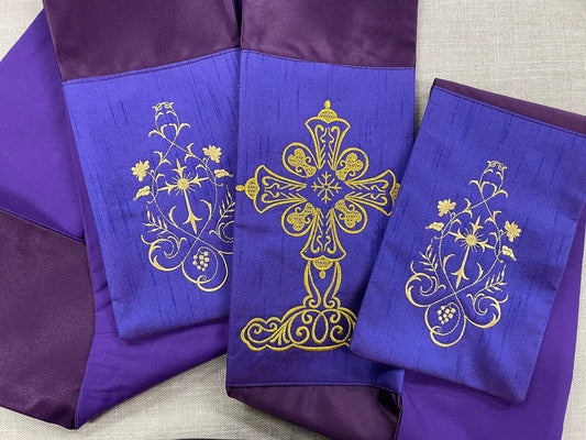 FLORAL CROSS - Deacon Stole