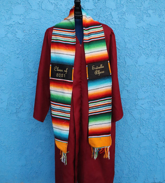 Embroidered serape stole sash