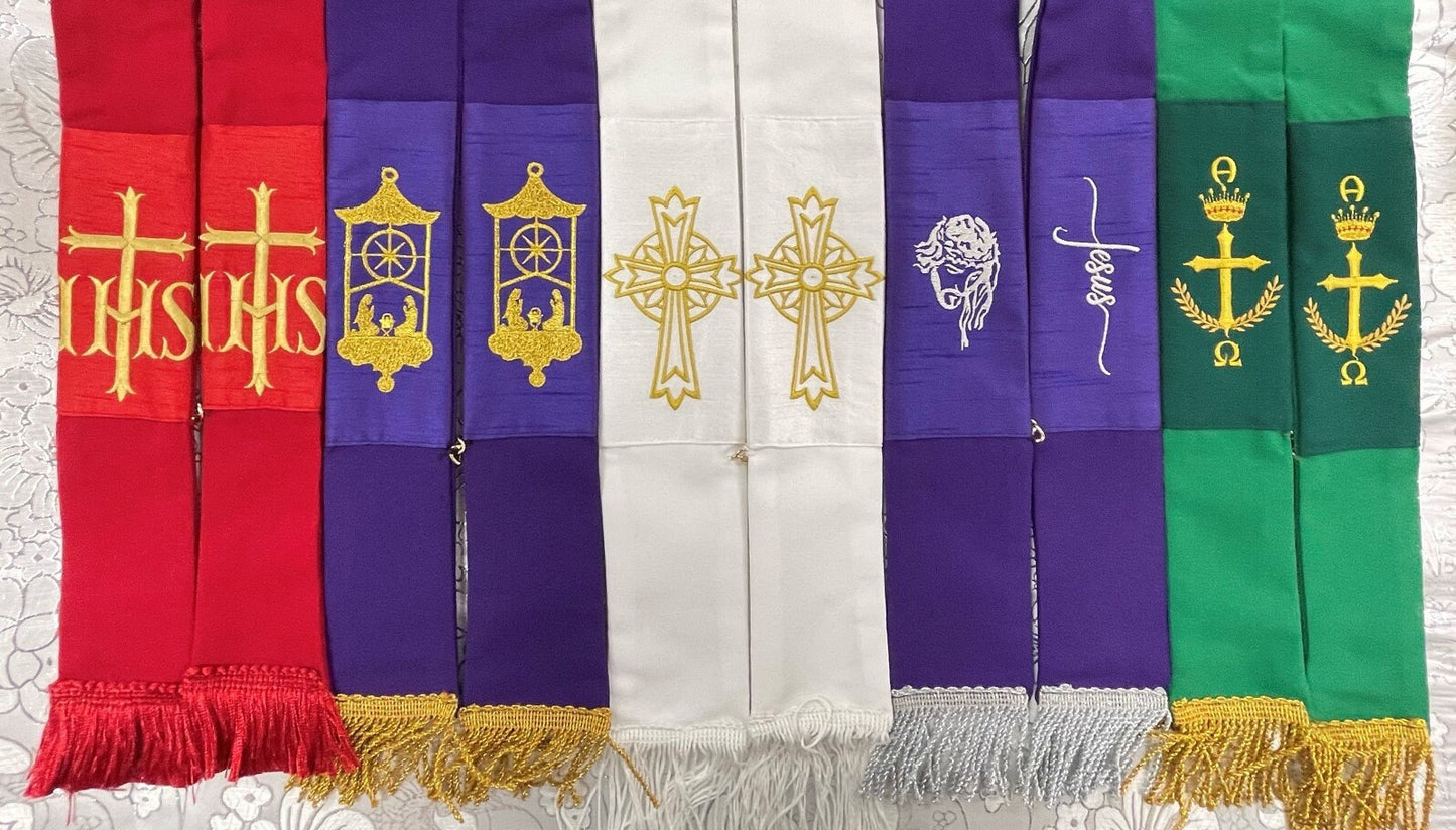 JESUS CHRIST - CROSS - Deacon Travel Stole