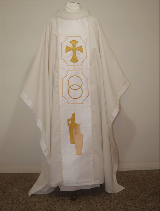 SACRAMENT - WEDDING - Chasuble + Stole Set