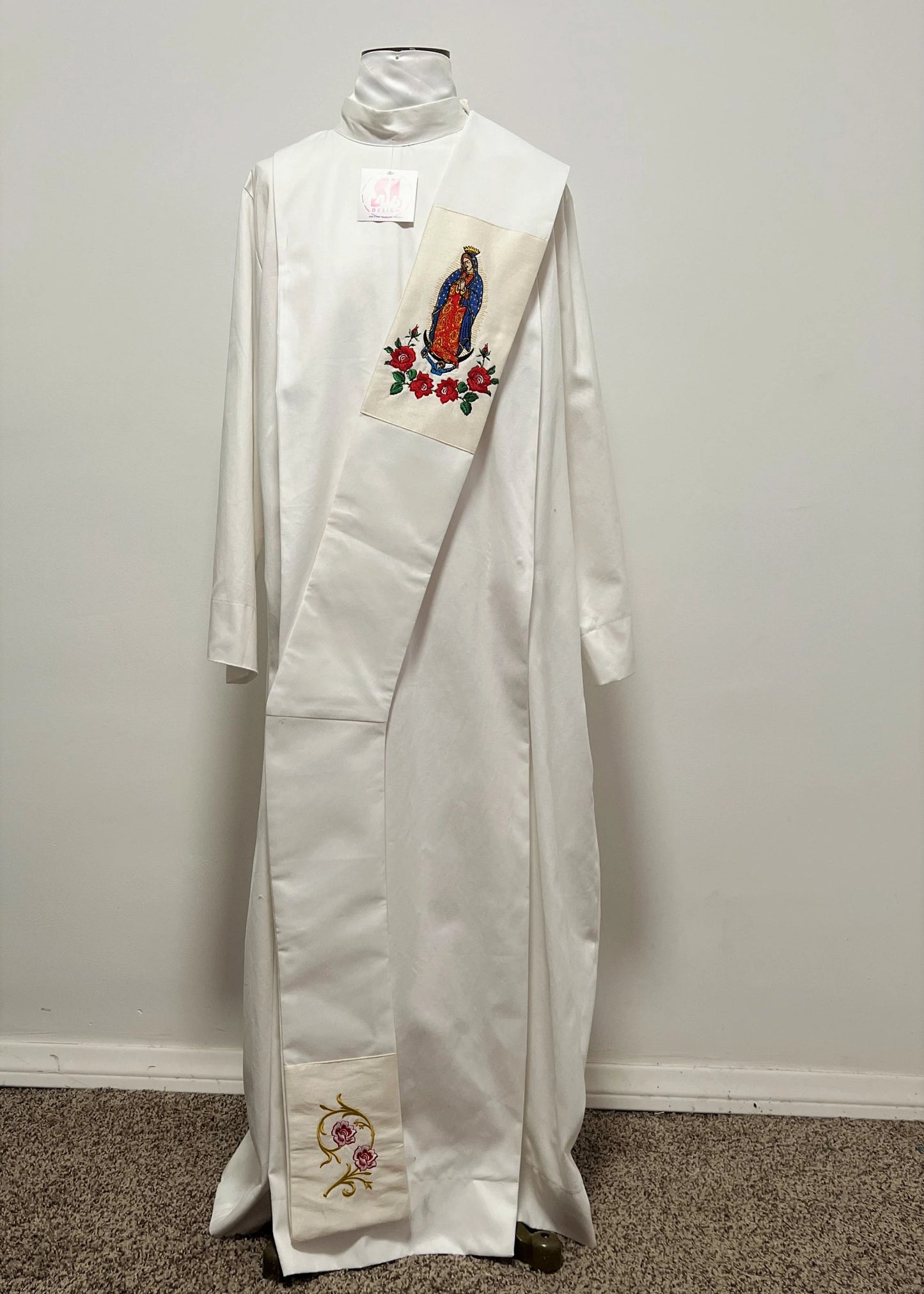 Our Lady of Guadalupe Stole - blue coloring