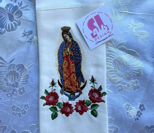 Our Lady of Guadalupe Stole - blue coloring