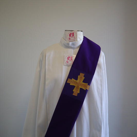 BROCADE EMBROIDERY CROSS - Deacon Stole