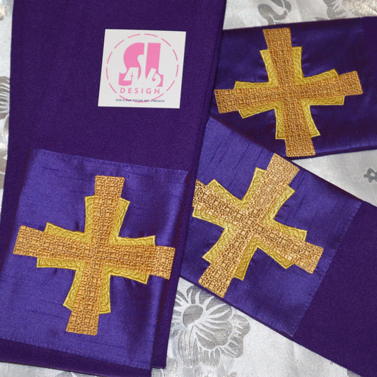 BROCADE EMBROIDERY CROSS - Deacon Stole