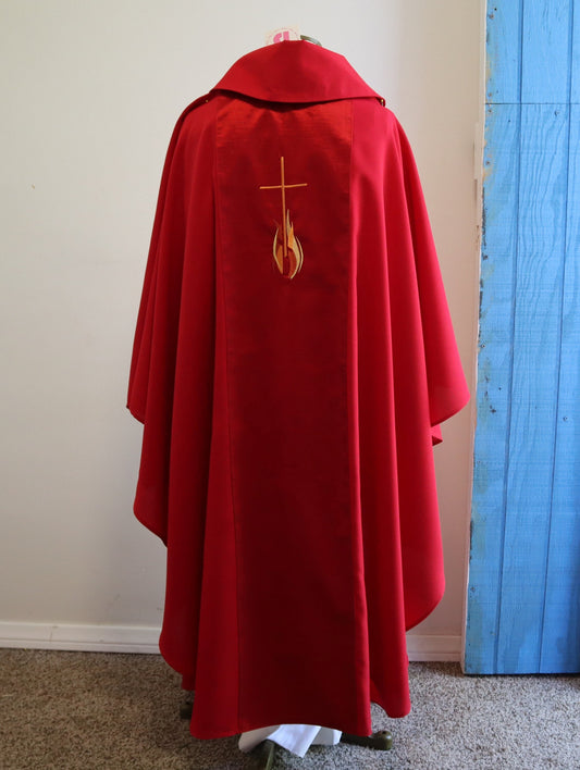 PENTECOST - HOLY SPIRIT - Chasuble + Stole Set.