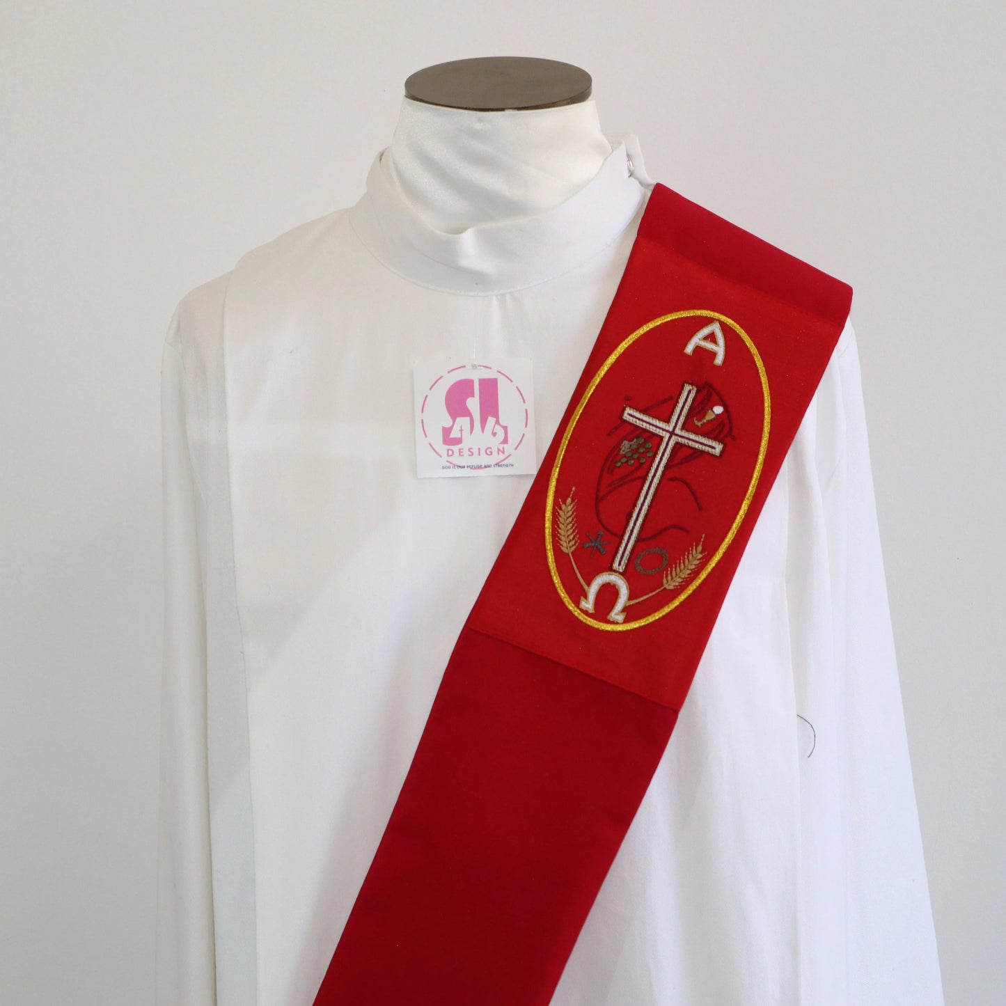 ALPHA & OMEGA -Chi Rho - Deacon Stole