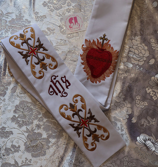 Deacon stole - Sacred Heart