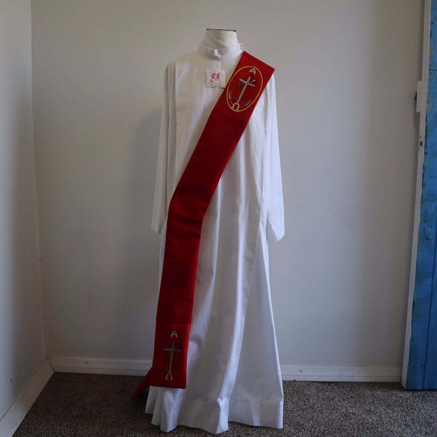 ALPHA & OMEGA -Chi Rho - Deacon Stole