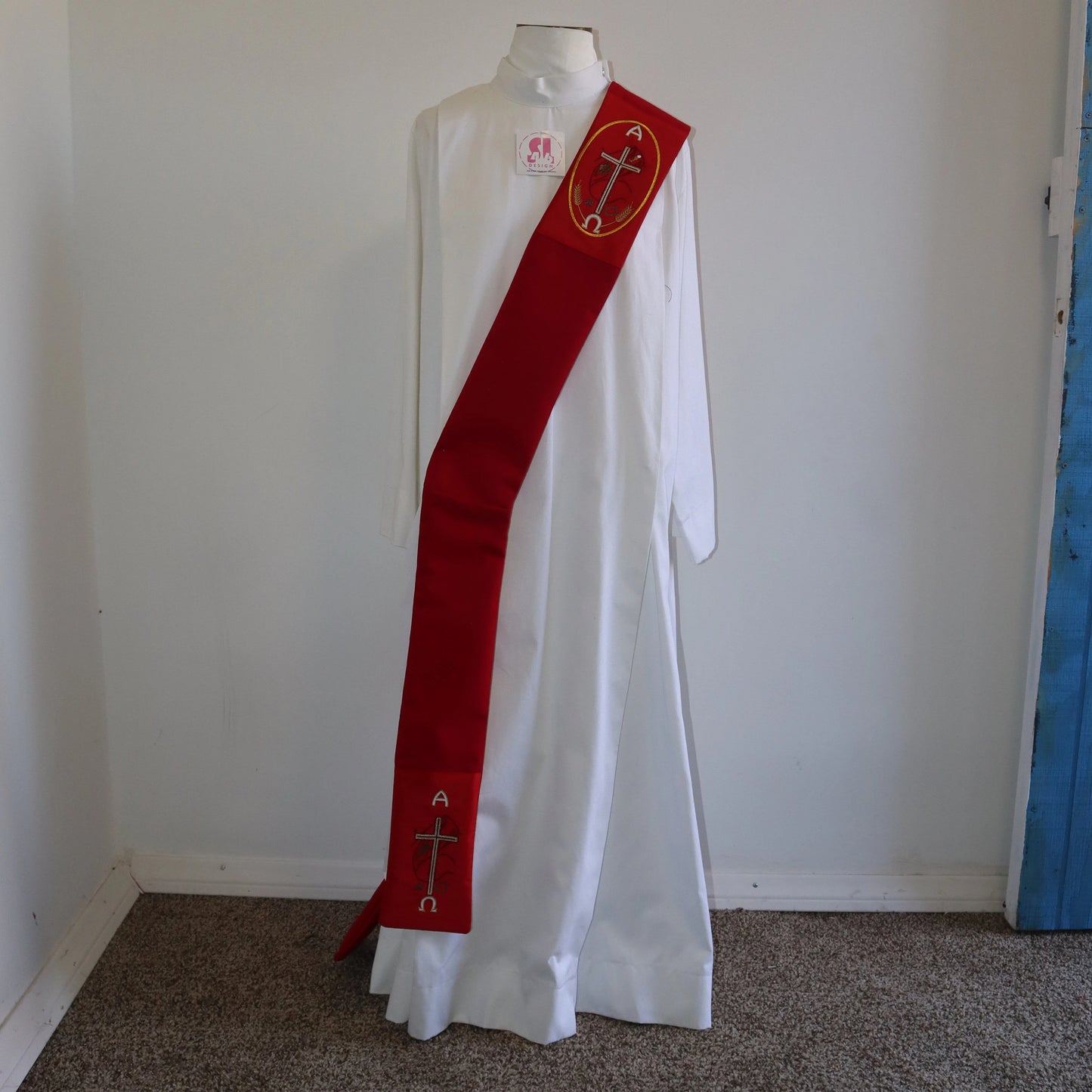 ALPHA & OMEGA -Chi Rho - Deacon Stole