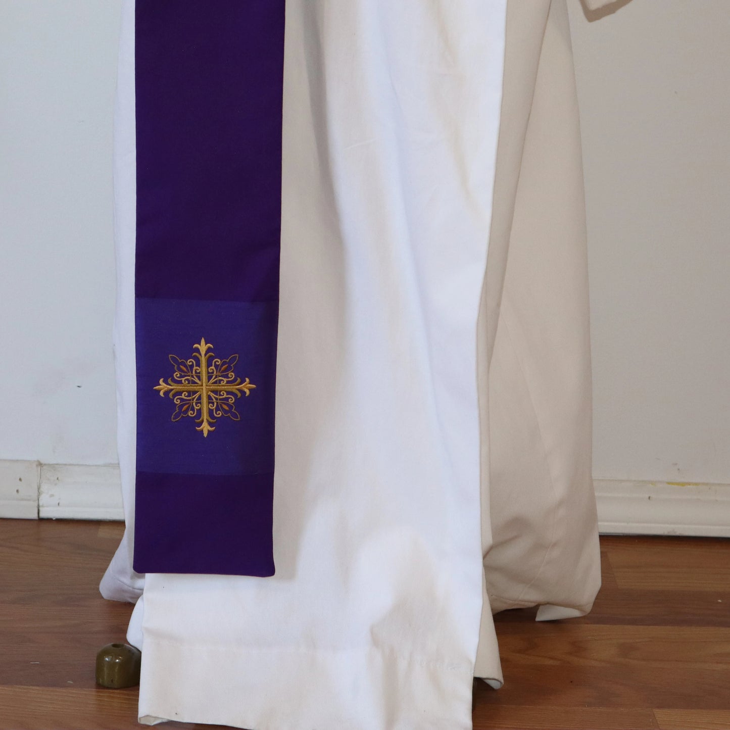 Cross with Grapes & Wheat - Chi Rho - Deacon Stole