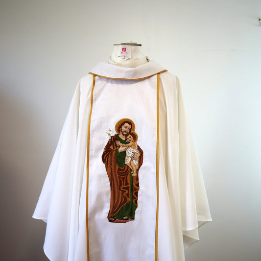 Priest Chasuble and stole of Saint Joseph