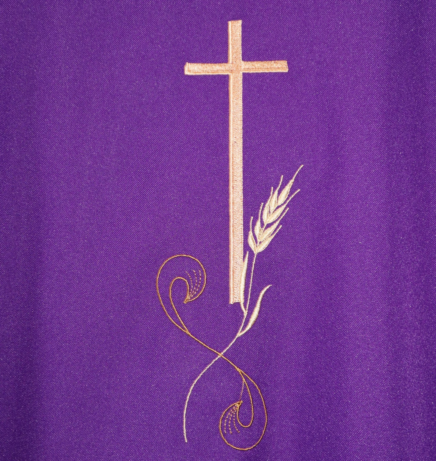 Cross with Wheat - Chasuble & Stole Set