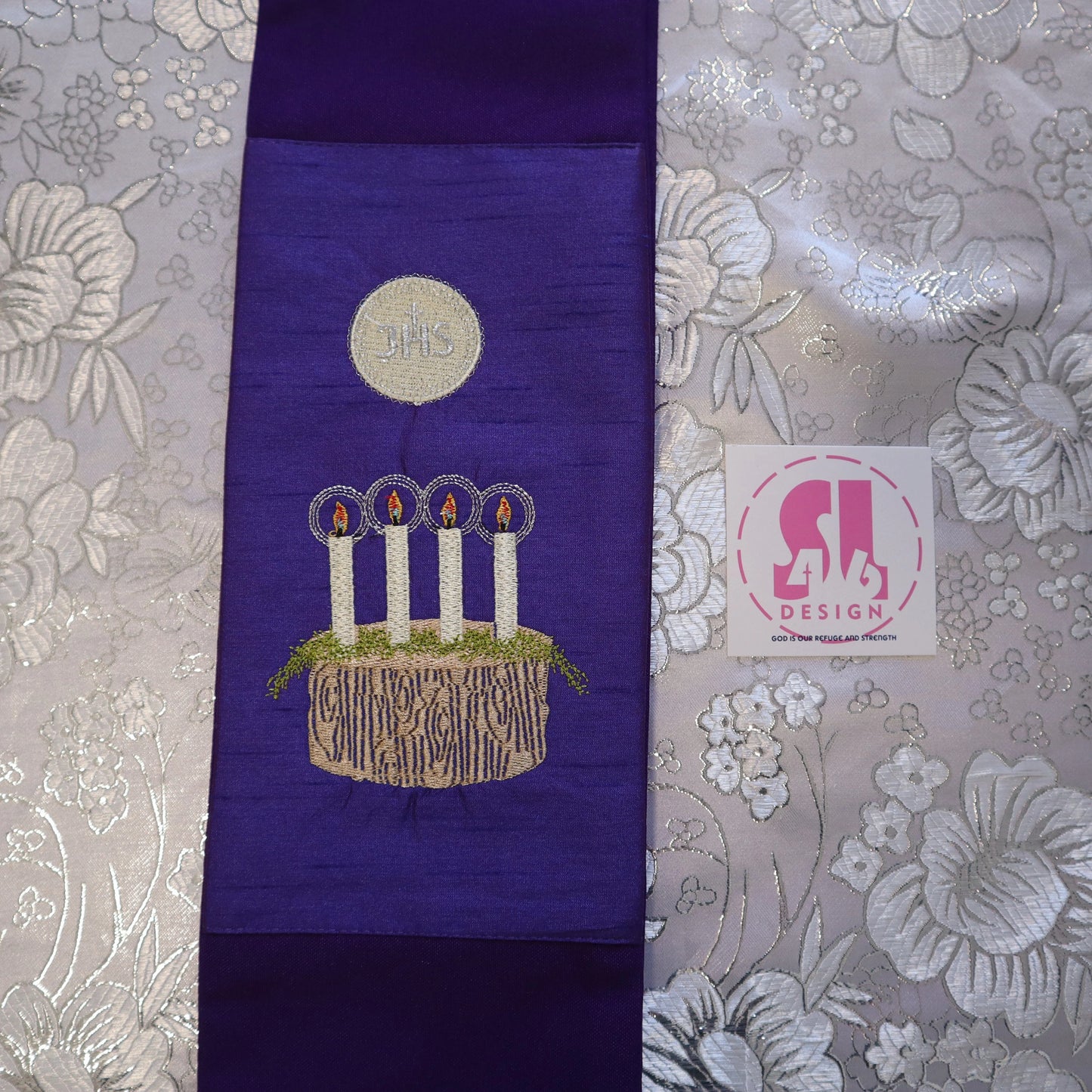 JHS - Advent Candles - deacon stole