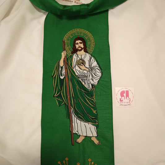 Priest chasuble and stole- St. Jude - custom made