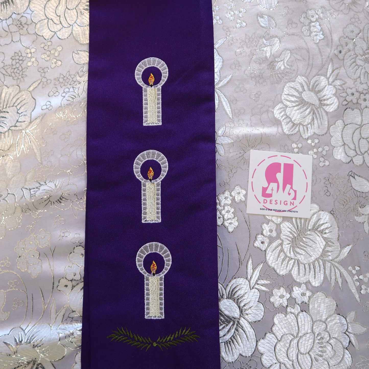 JHS - Advent Candles - deacon stole