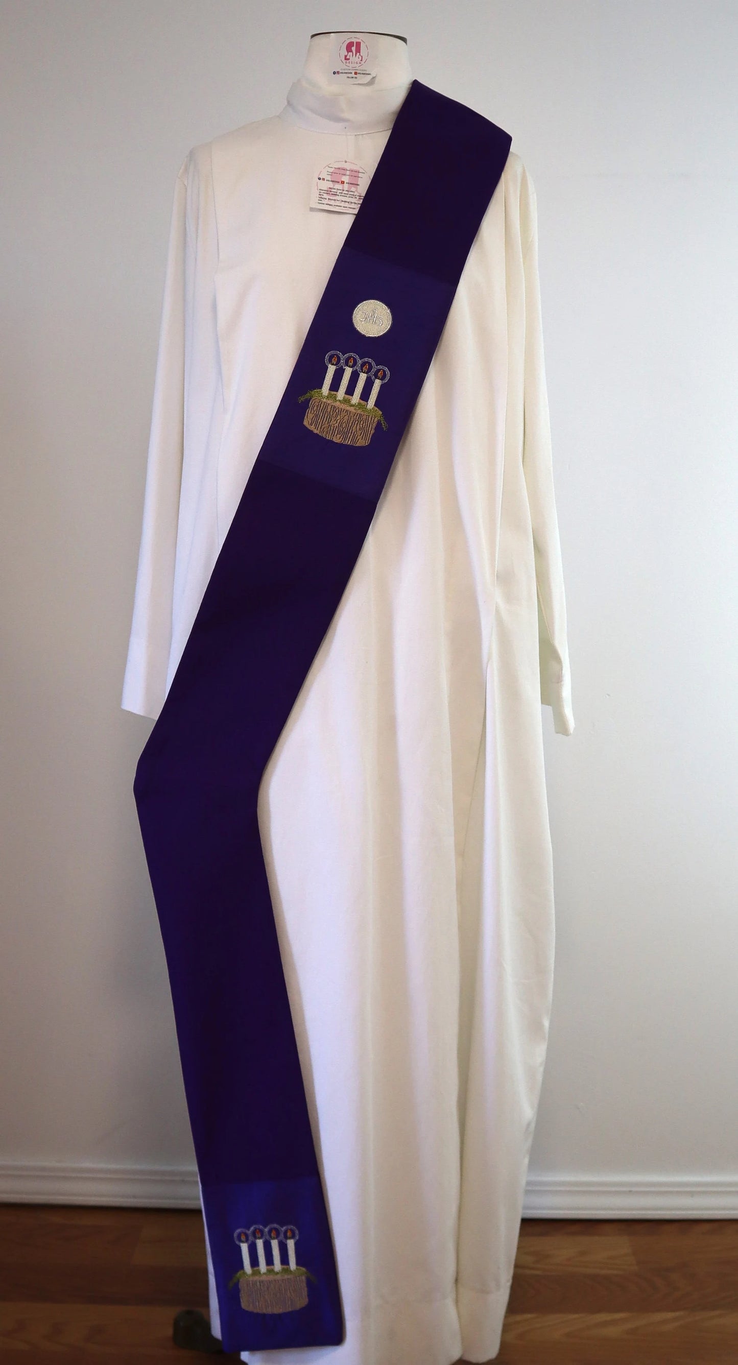 JHS - Advent Candles - deacon stole