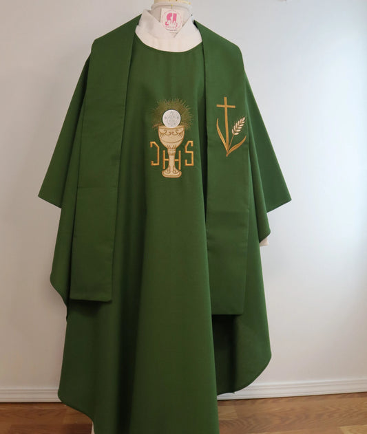 JHS CHALICE - Chasuble and Stole