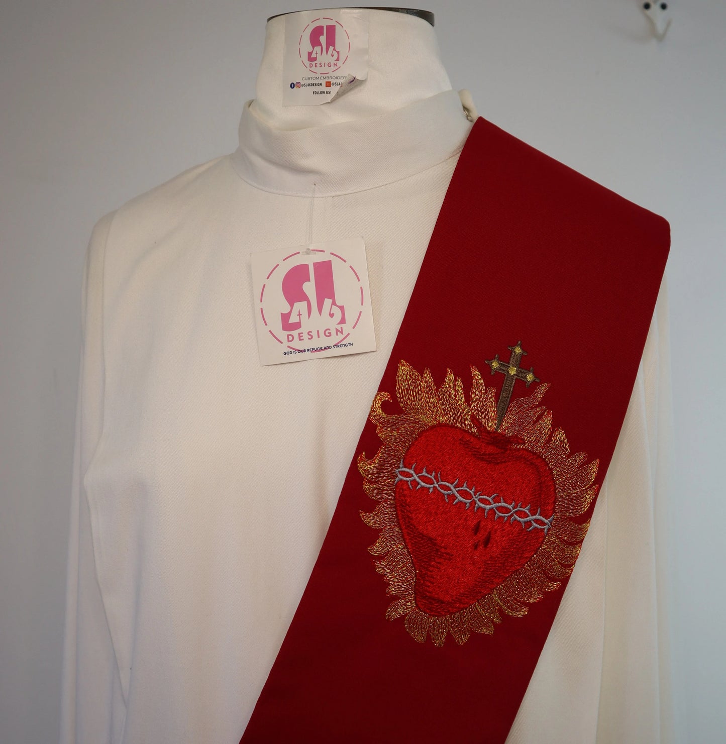 Deacon stole - Sacred Heart