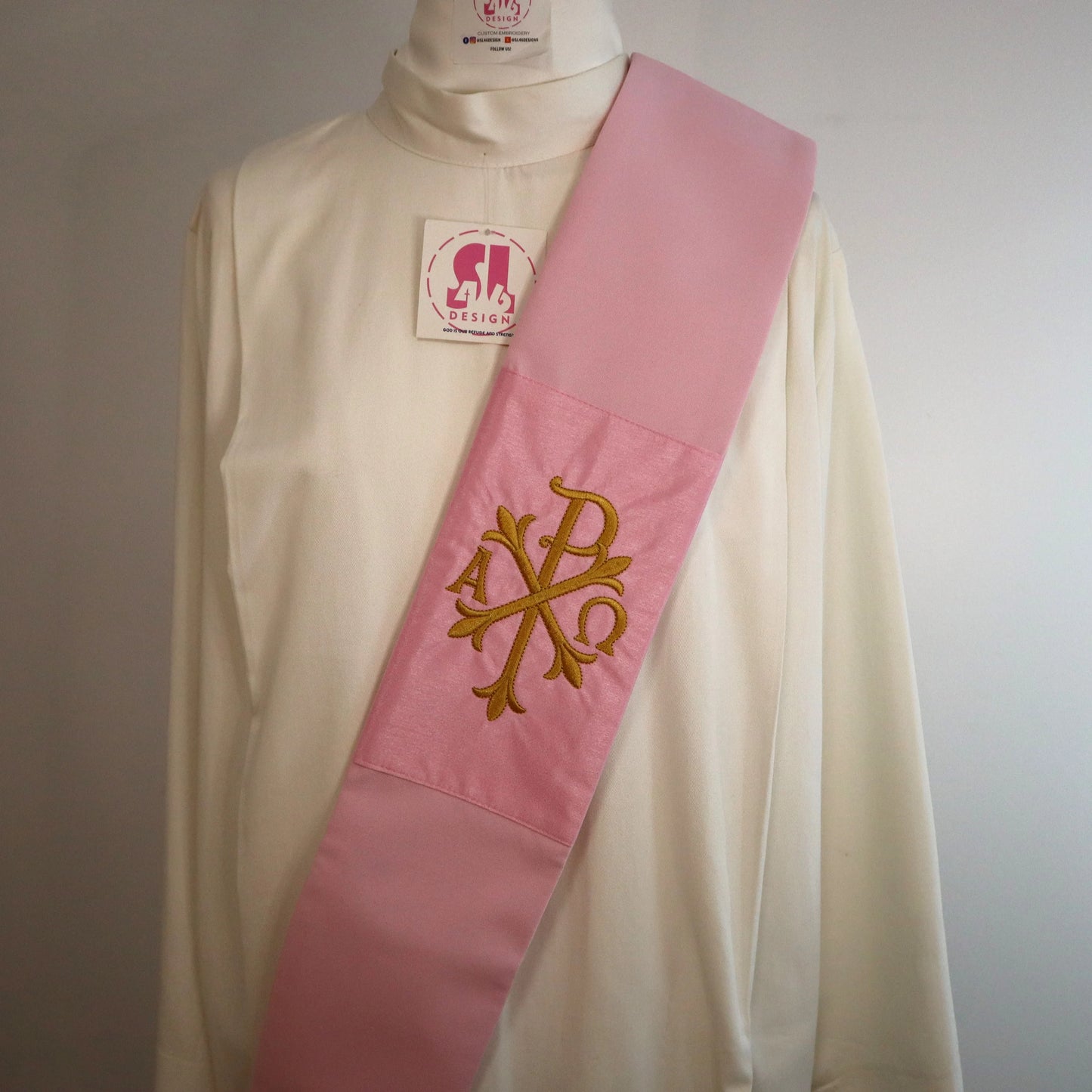 ALPHA & OMEGA - Chi Rho - Deacon Stole