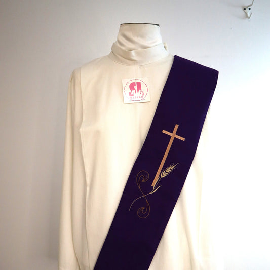 Cross and Wheat - Deacon stole