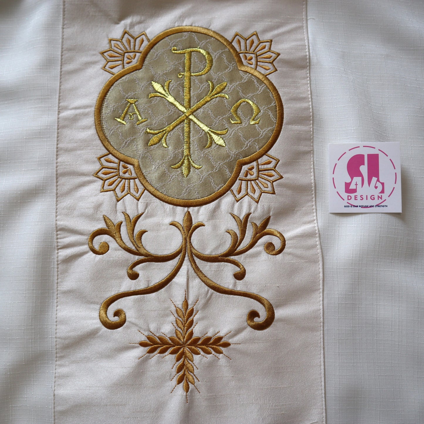 ALPHA AND OMEGA - chasuble and stole set