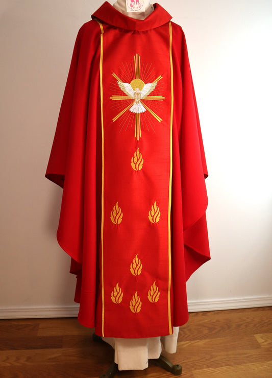 PENTECOST - HOLY SPIRIT - Chasuble + Stole Set