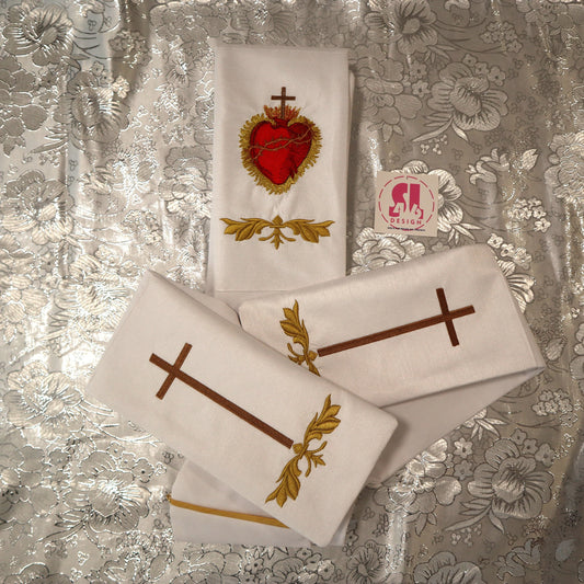 Sacred Heart with crown of thorns - deacon stole