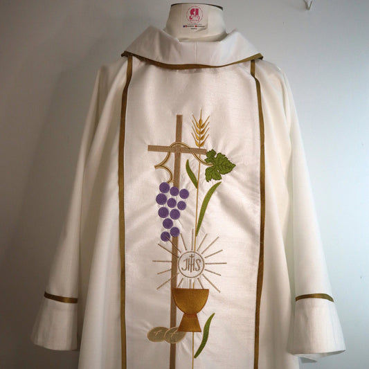 JHS - Chalice - Holy Communion - Dalmatic + Stole Set.