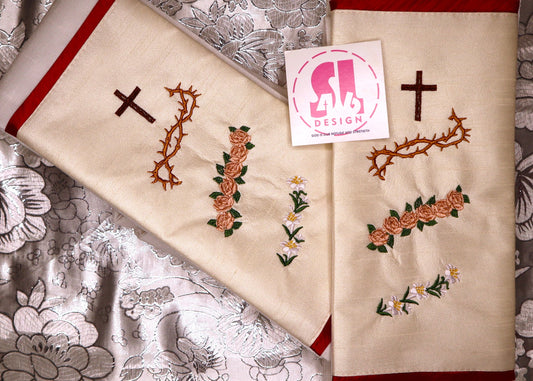 Sacred Heart of Jesus, Mary & Joseph - Chasuble + Stole Set