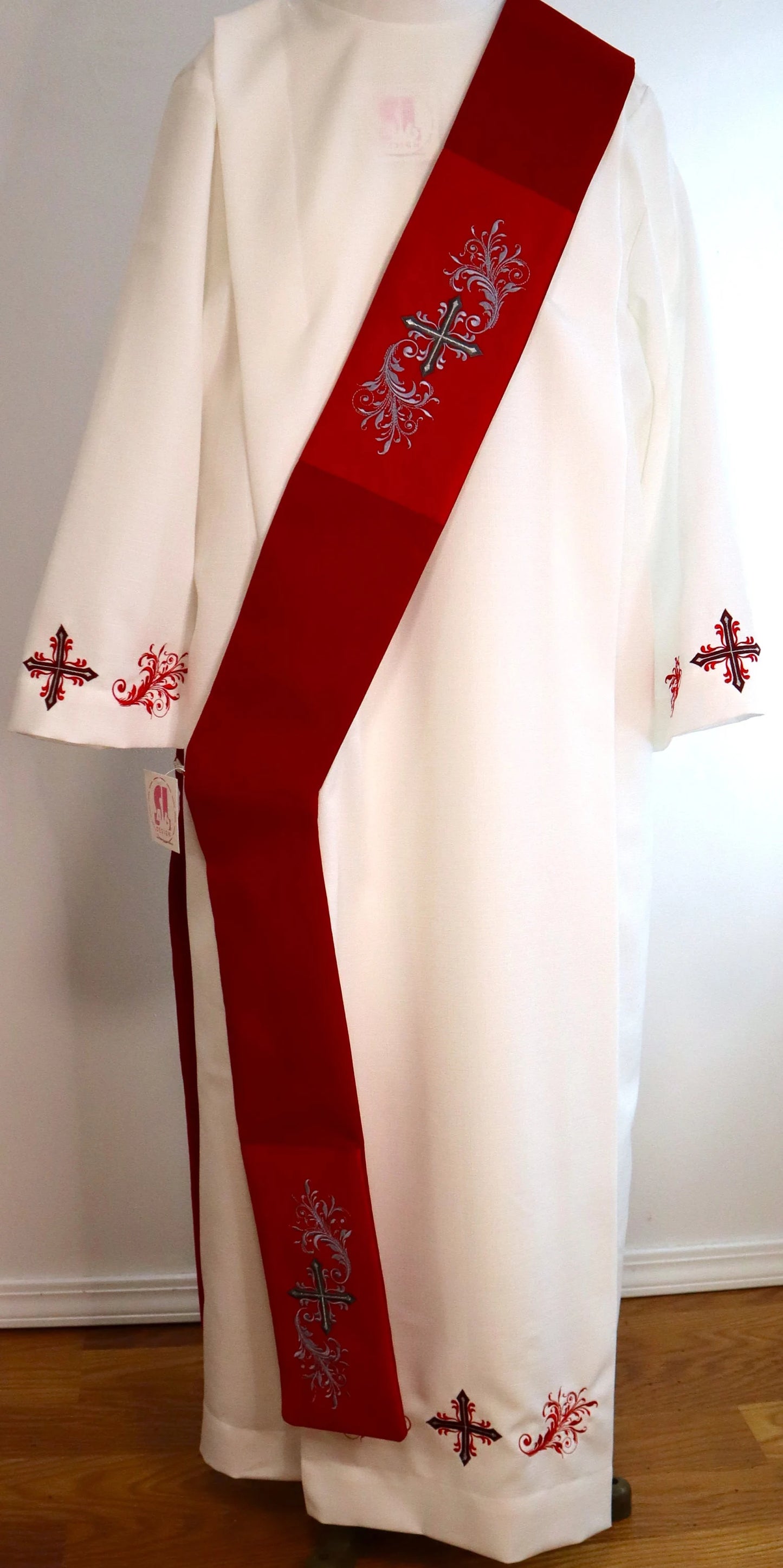 Mosaic Cross - Alb + Stole set.