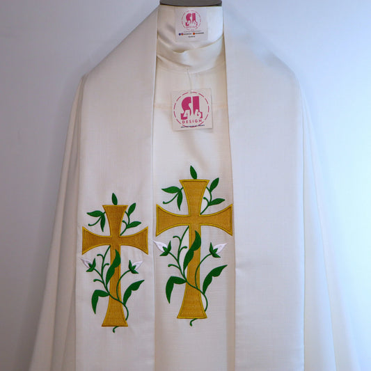 PENTECOSTAL CROSS - Chasuble & Stole Set