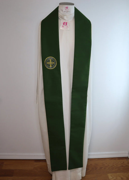 SAINT BENEDICT MEDALLION - Priest Stole