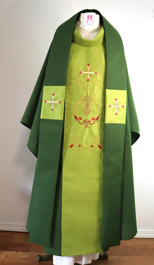 Floral Cross - Chasuble and stole set