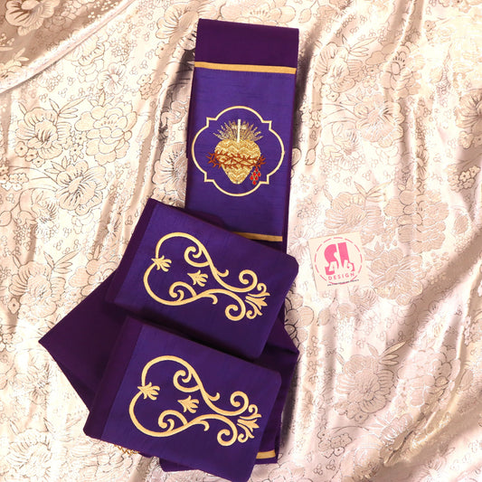 Sacred heart with crown of thorns - deacon stole