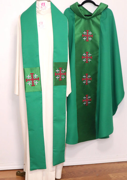 JERUSALEM CROSS - Chasuble + Stole Set