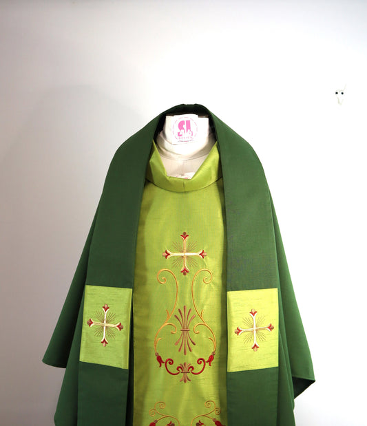 Floral Cross - Chasuble and stole set