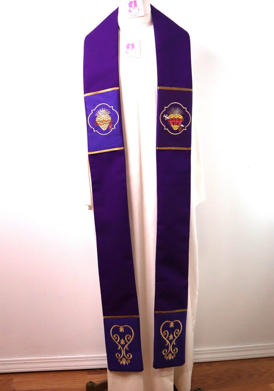 SACRED HEART - Mary & Jesus - Priest Stole