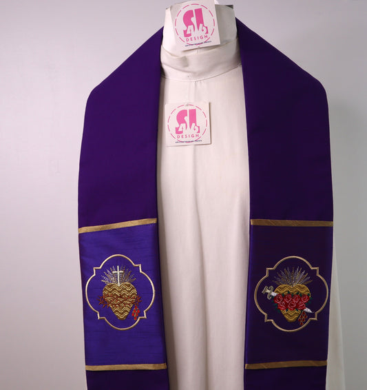 SACRED HEART - Mary & Jesus - Priest Stole