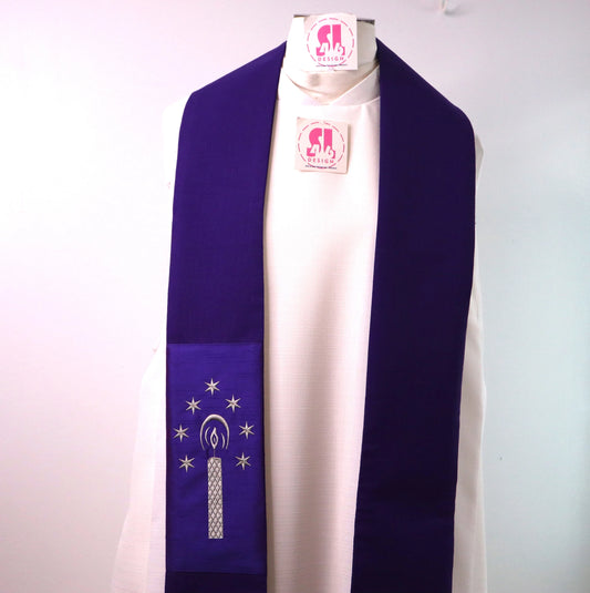 Priest Stole - Advent priest stole