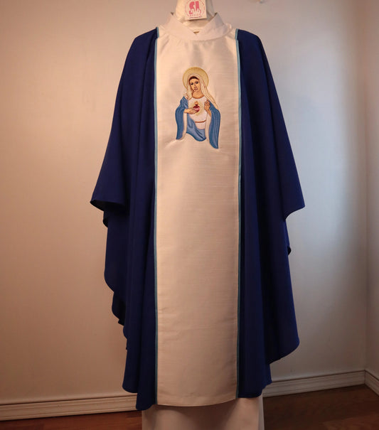 Sacred Heart of Mary - Chasuble + Stole Set