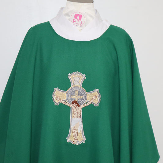 SAINT BENEDICT CRUCIFIX - chasuble and stole set