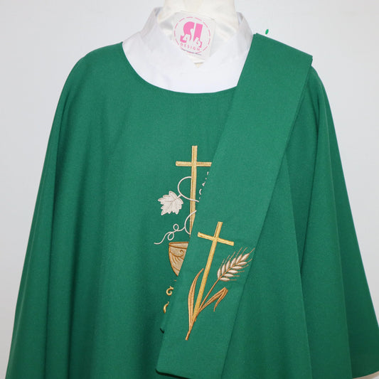 JHS with Chalice - Chasuble and stole set