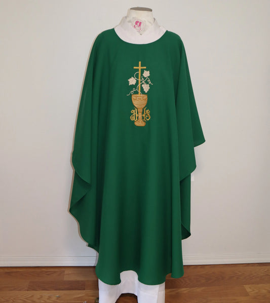 JHS with Chalice - Chasuble and stole set