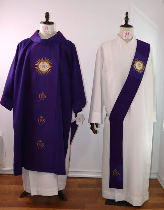 IHS - JHS - Dalmatic & Stole Set.