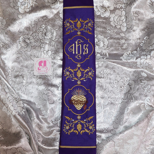 SACRED HEART - JHS - Priest Stole