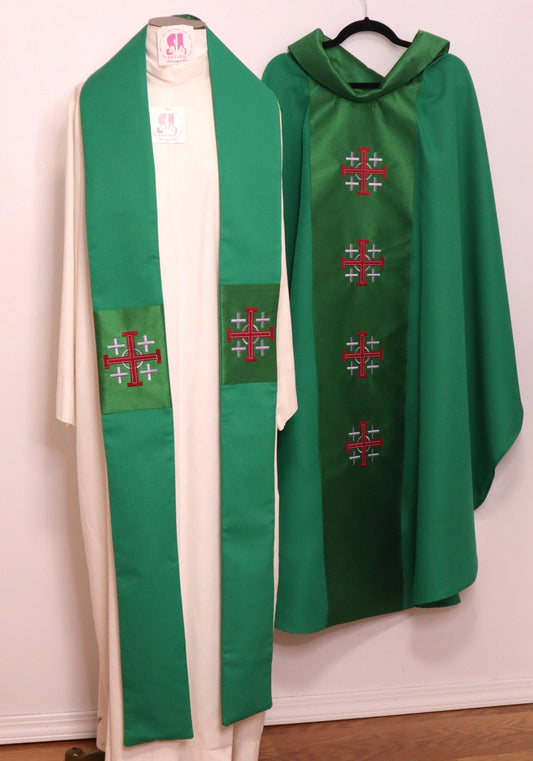 JERUSALEM CROSS - Chasuble + Stole Set