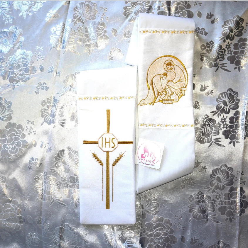 MAUNDY - FEET WASHING - Chasuble + Stole Set.
