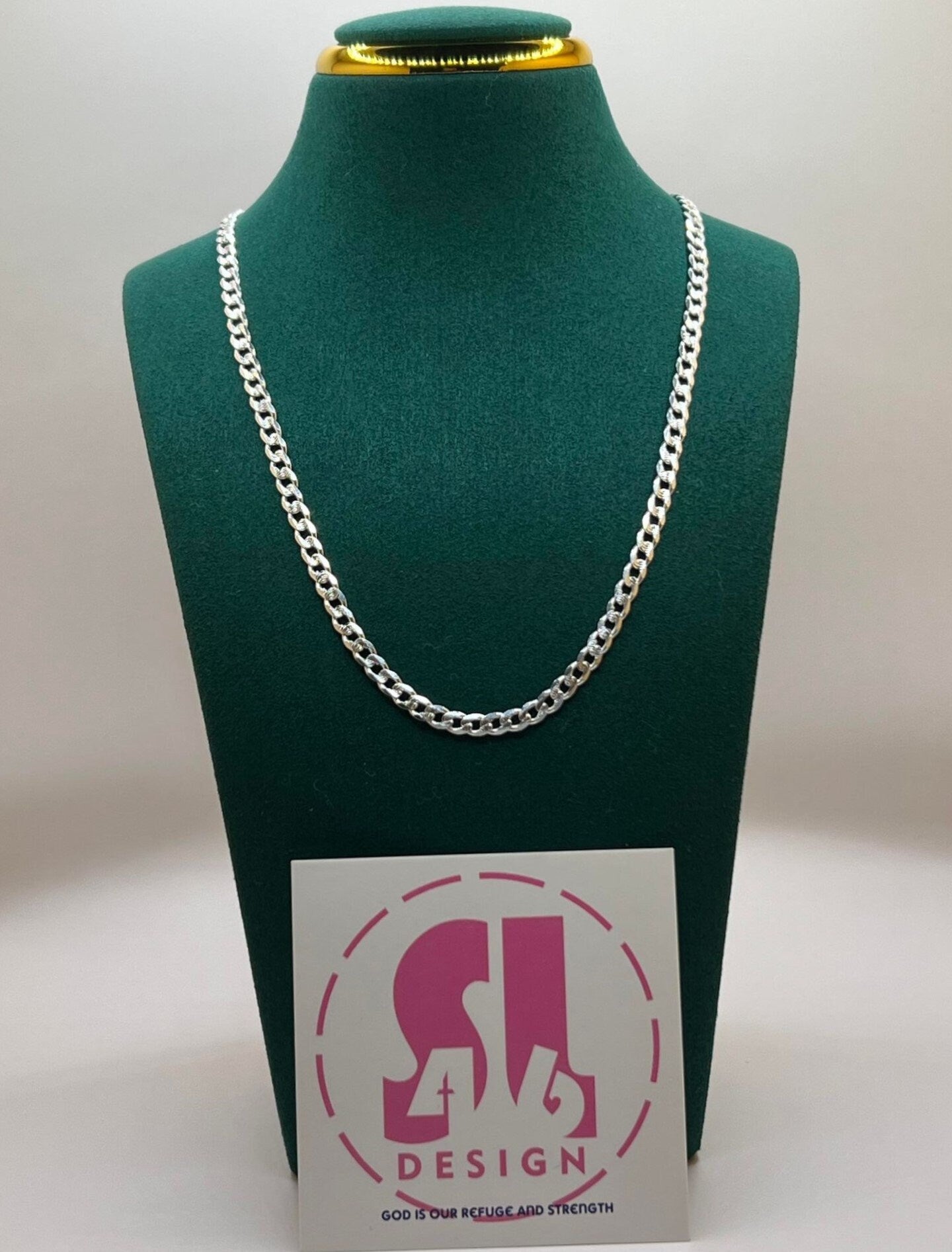 Deacon's spouse Cross Necklace - Sterling Silver with Swarovski crystals
