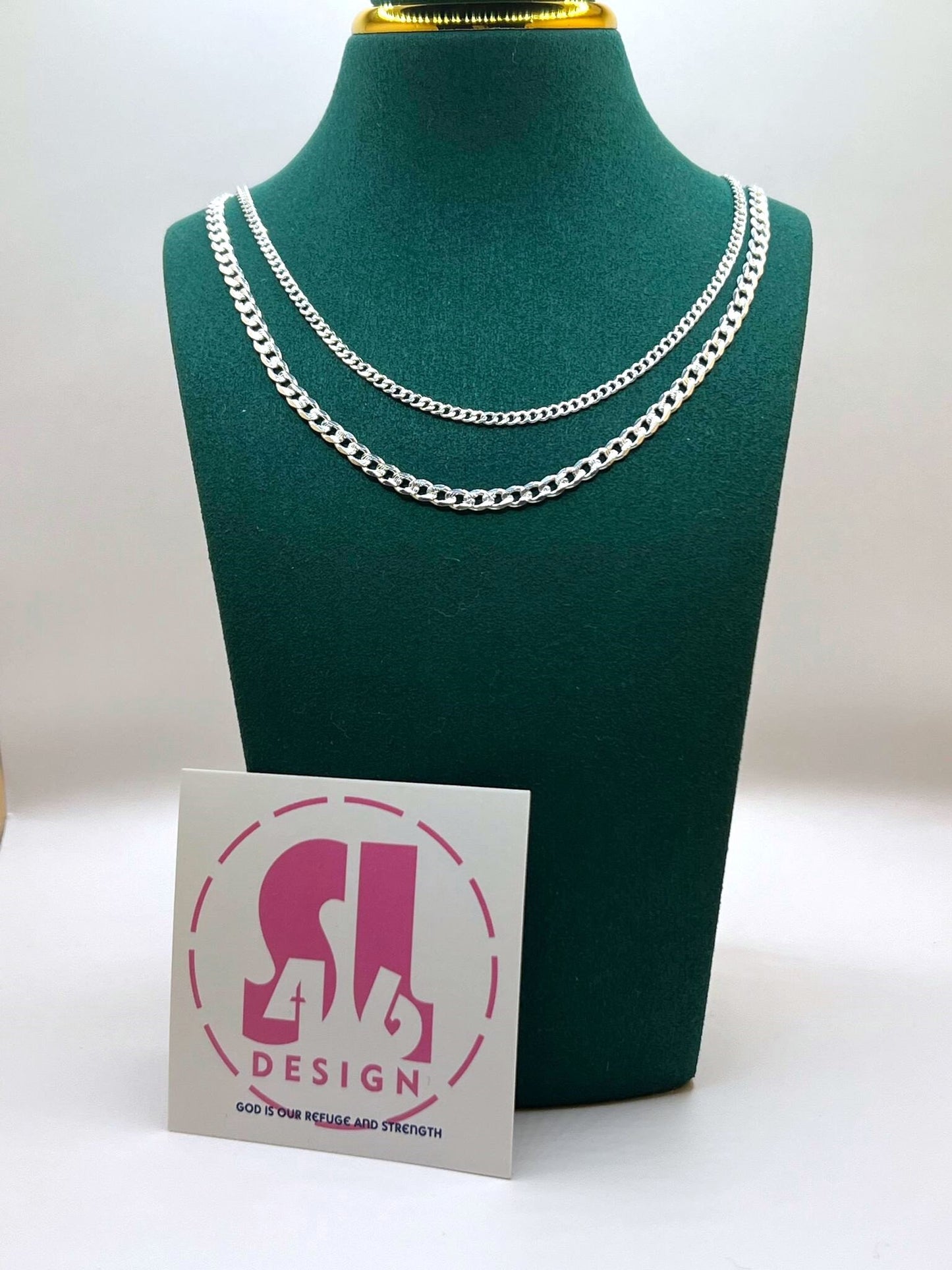Deacon's spouse Cross Necklace - Sterling Silver with Swarovski crystals