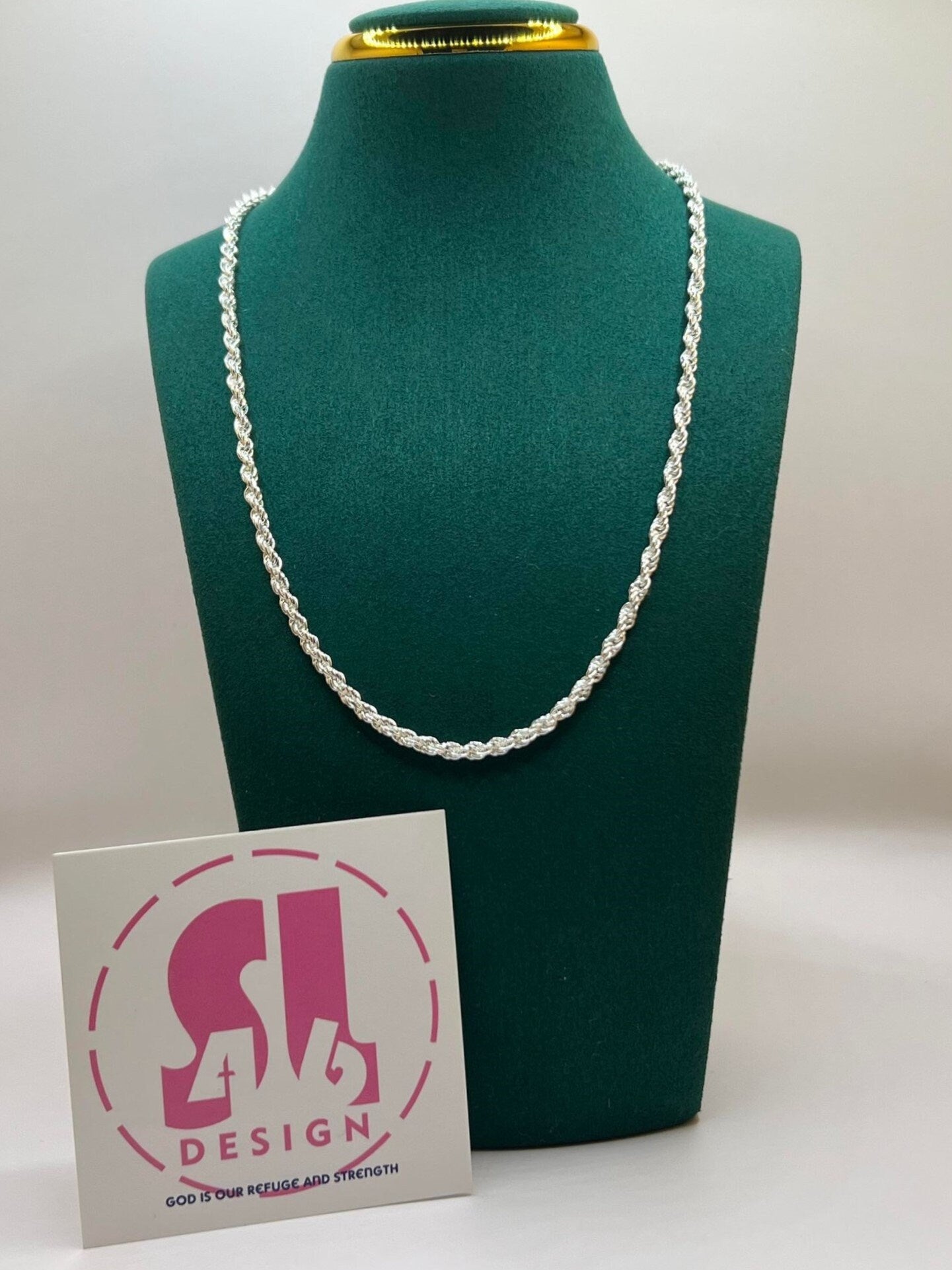 Deacon's spouse Cross Necklace - Sterling Silver with Swarovski crystals